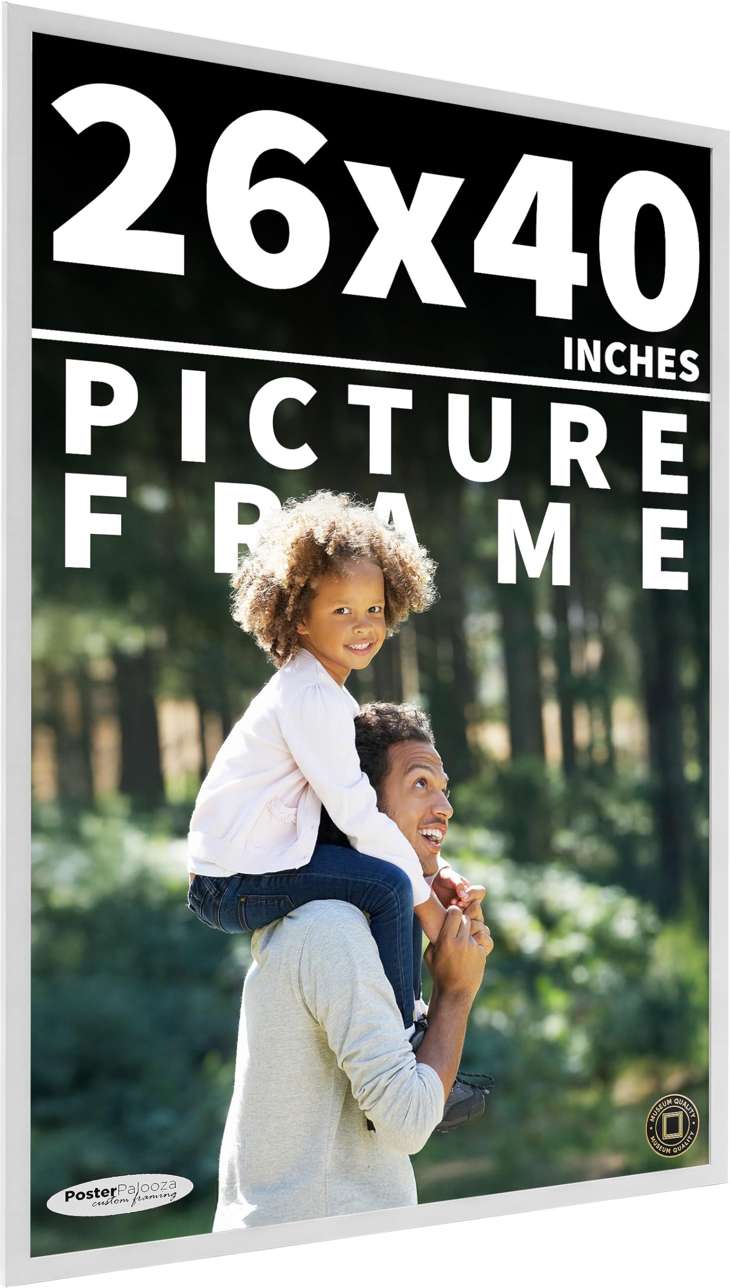 Amazon.com - Poster Palooza 26x40 Frame White Solid Pine Wood